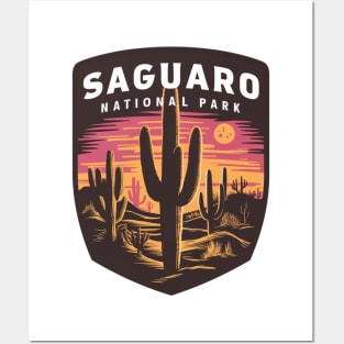 Saguaro National Park Cactus Arizona Sunset Posters and Art